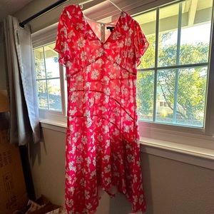 Pink floral dress